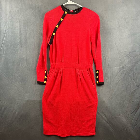 Vintage Don Sayres Wellmore sz 4 Knit Midi Wool Blend Sweater Dress i.magnin USA - Picture 1 of 12